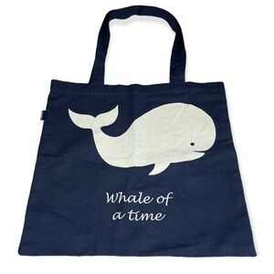 Initials-Inc Canvas Whale Tote Bag Navy